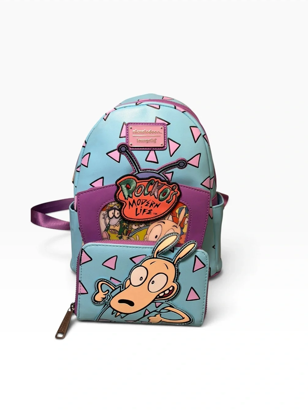 Nickelodeon Loungefly Rocko's Modern Life Lenticular Mini Backpack & Wallet Set